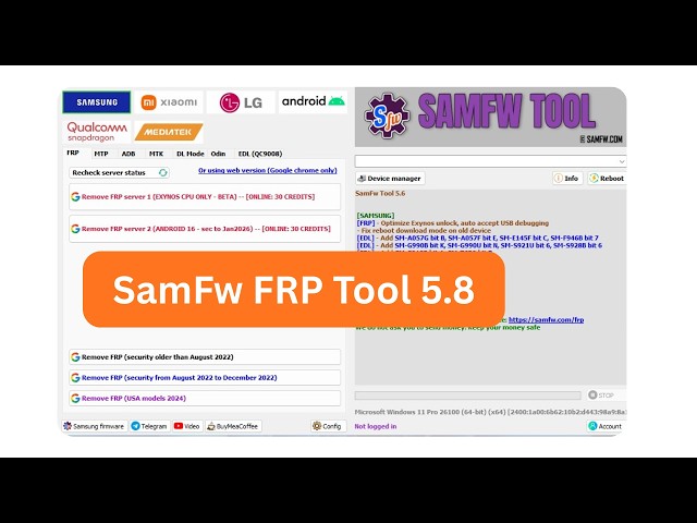 SamFw FRP Tool 5.8 : How to Download, Install, and Remove FRP