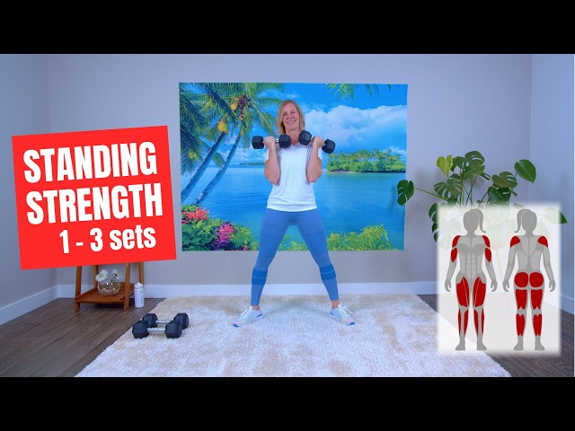 30 Minute Strength Training at Home for Women 50+ | Standing Dumbbell Workout