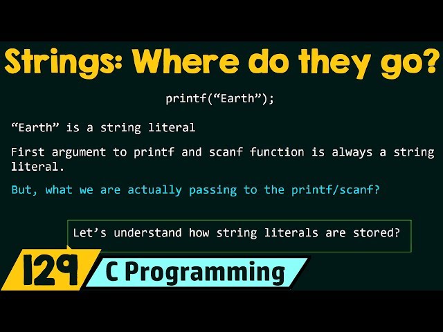 Storing the String Literals