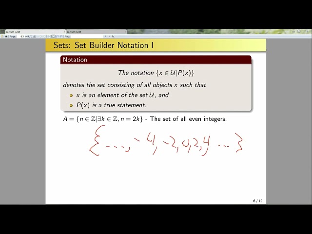 ECE 108 - Lecture 9 -Sets: definition, equal, special sets, set builder notation,  Russell's paradox