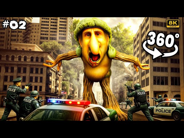 360° VR Video Brainrot | Brr Brr Patapim EAT Police | Scary Animation Film