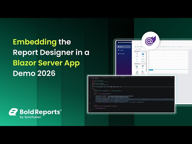 Embedding the Report Designer in a Blazor Server App Demo 2026