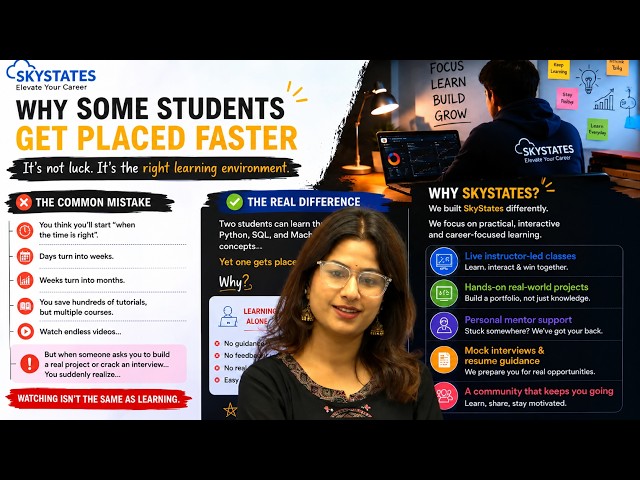 Why Some Students Get Placed Faster | The Right Way to Learn Tech Skills | Sky States LLC
