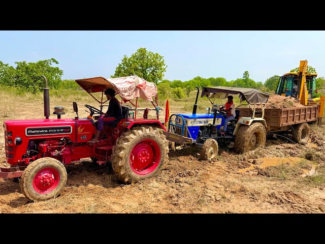 Tractor Power Test in Deep Ditch Swaraj 735 Fe | Mahindra 275 | Jcb 3dx #jcb #tractor