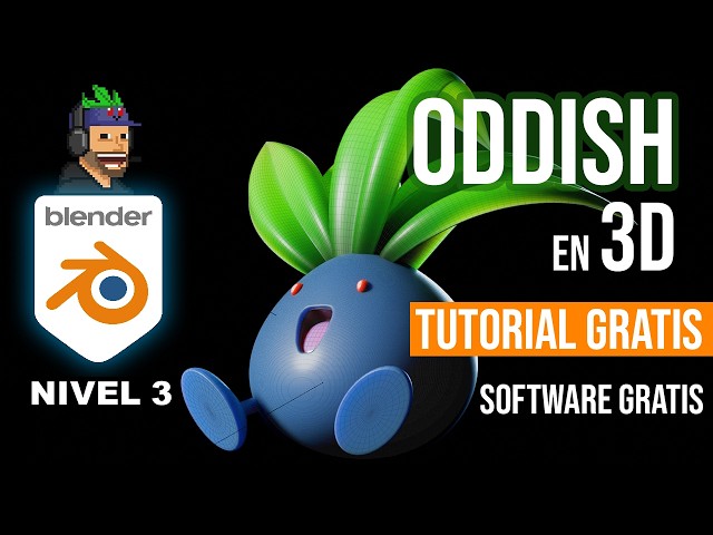 Cómo crear un ODDISH 3D en BLENDER (Paso a Paso) | Tutorial Principiantes [Serie Pokémon]