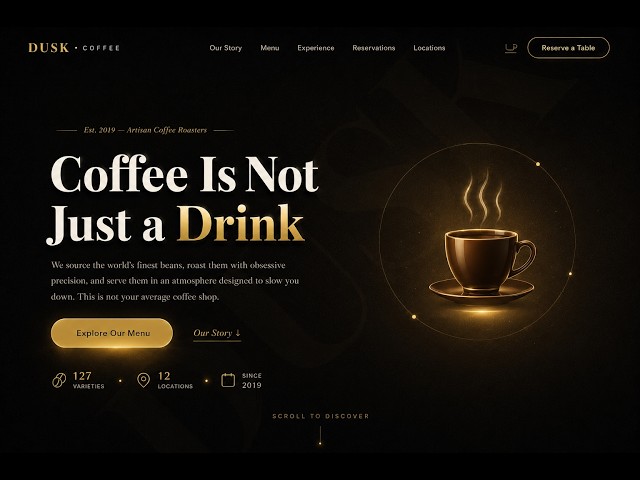 Building a $10,000 Coffee Website From Scratch | Day 1 — Navbar
