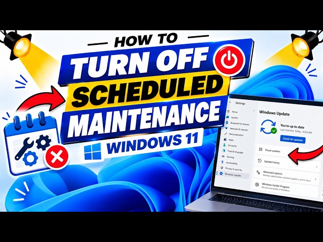 How To Turn Off Scheduled Maintenance - Windows 11