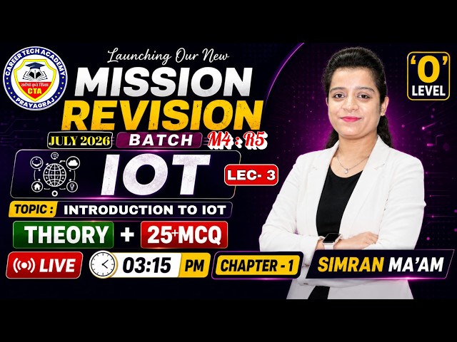 Mission Revision: IoT Lec-3 (Introduction to IoT) by Simran Ma'am 🚀 #olevel #viral #tranding #live