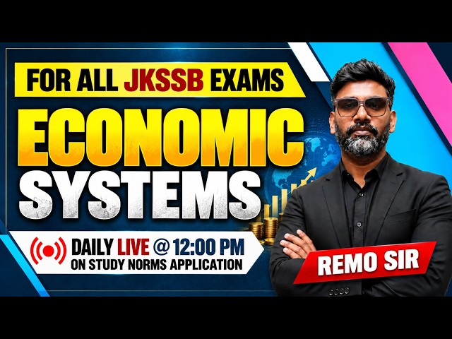 Economic Systems ||Economics for All Competitive Exams | Demo Class 02| Remo sir