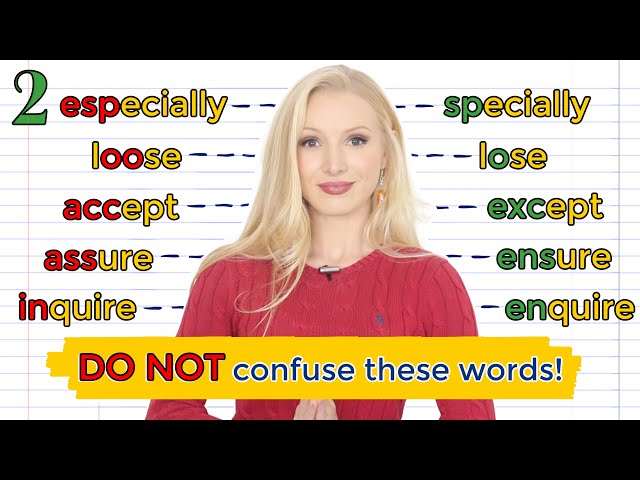 STOP confusing these words! Especially or Specially? Assure or Ensure? (+ Free PDF & Quiz)