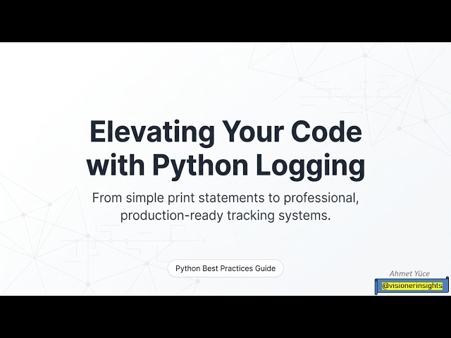 A10 ELEVATING YOUR CODE WITH PYTHON LOGGING pptx