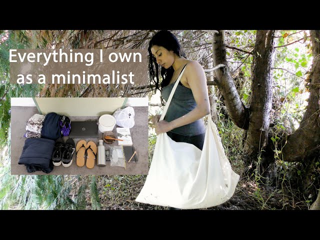 Everything I own as an extreme minimalist | 30 items | Fits in a bag | Not mainstream