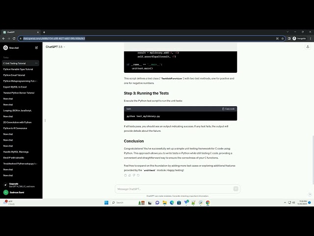 Easiest way of unit testing C code with Python