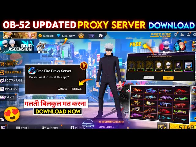 HOW TO DOWNLOAD PROXY SERVER AFTER OB52 UPDATE 🔥| UPDATE KE BAAD PROXY SERVER KAISE DOWNLOAD KARE 