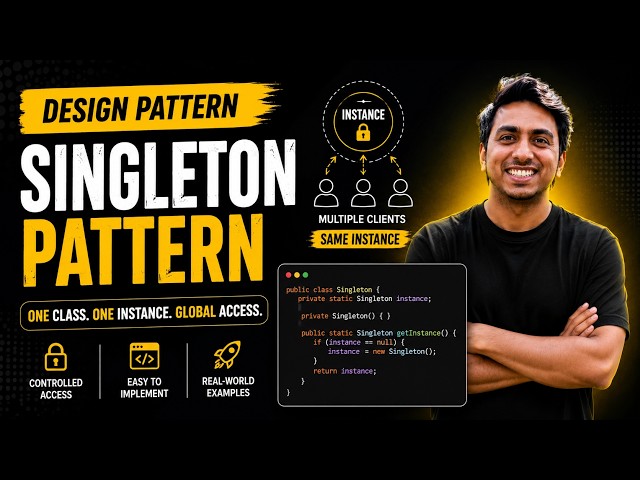 Singleton Design Pattern | With Live Coding Example | LLD Series