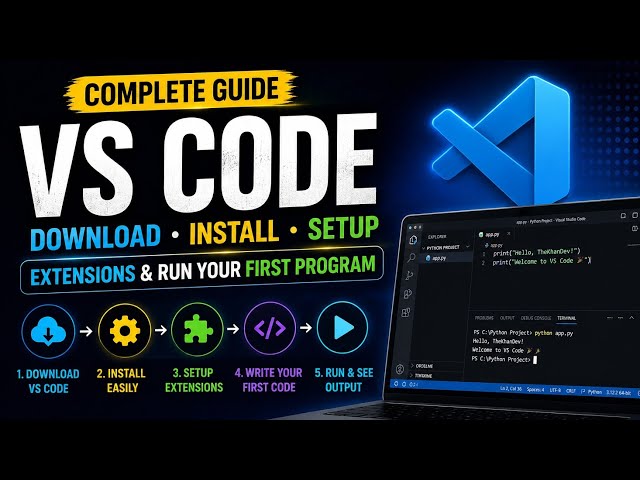 VS Code Download, Install & Setup in 3 Minutes | Complete Tutorial Hindi Urdu