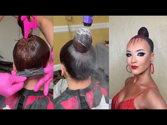 ASMR Ballroom Hairstyle Tutorial | The Tightest Slicked Updo