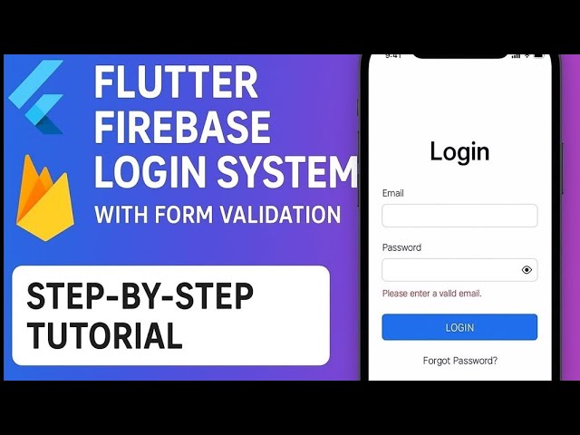 Complete Flutter Firebase Login System with Form Validation | Step-by-Step Tutorial