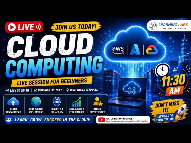 Cloud Computing LIVE for Beginners ☁️ | Learn Cloud Fundamentals, AWS, Azure & GCP