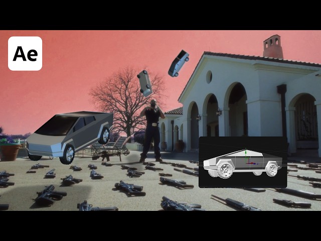 How to Composite 3D FLOATING CYBERTRUCKS on after effects