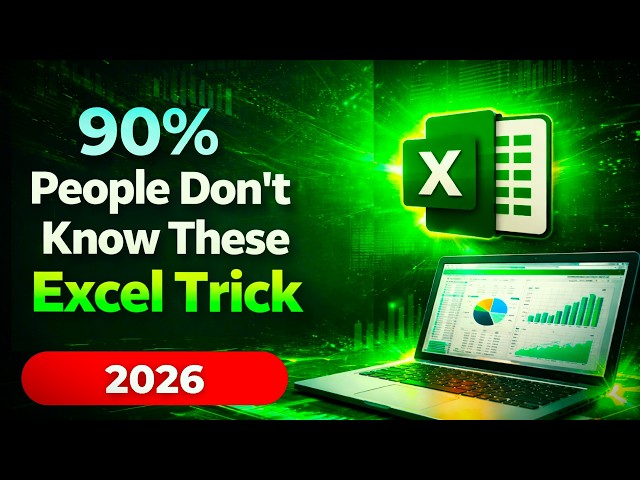 Excel Tips & Tricks 2026 🔥  90% People Don’t Know These Tricks