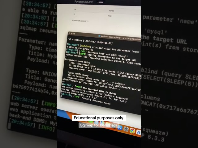 Sql Injection Vulnerability Using Sqlmap