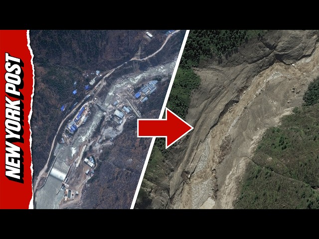 Before And After Satellite Photos Capture Destruction Left by Flash Flood in Nepal