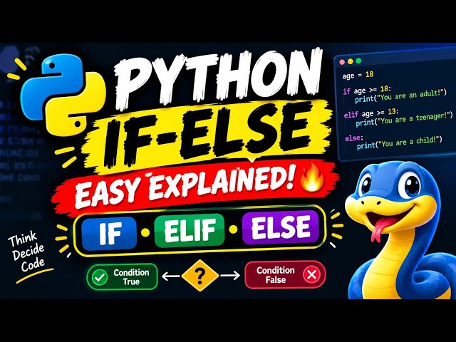 Python If Else & Elif Explained 🐍 | Conditional Statements for Beginners