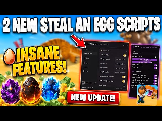2 NEW Steal An Egg Scripts! (Roblox) | AUTO STEAL ALL EGGS + AUTO FARM + EGG PREDICTION