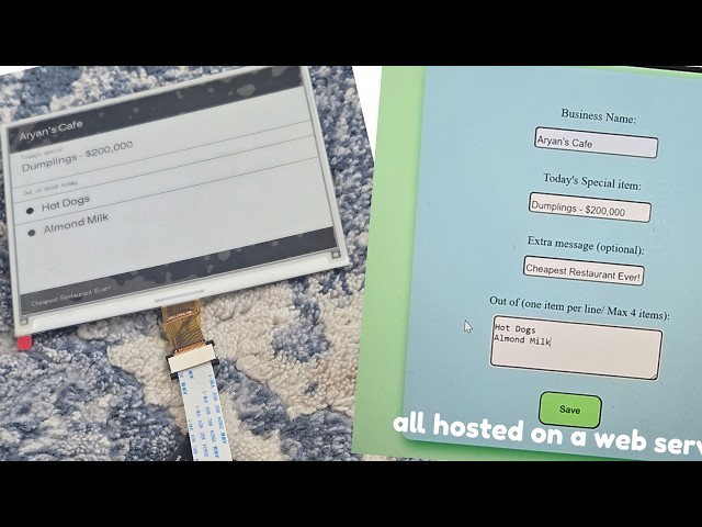 Making an E-Paper Smart Sign (ESP32 Web Server)