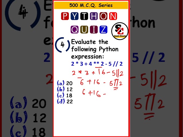 MCQ #4 | Python MCQs | CBSE Class 12 Computer Science #shorts