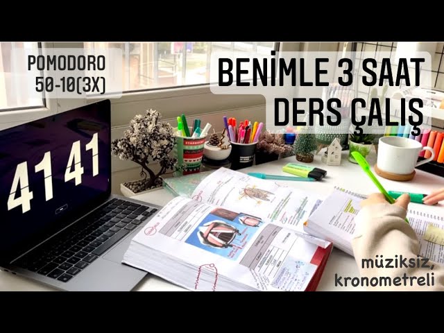Study With Med Student 3 Hours 📚🤓 | 50x3 Pomodoro | no music, with chronometer