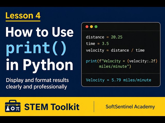 How to Use print() in Python | Learn Python 5 Minutes a Day | STEM Toolkit