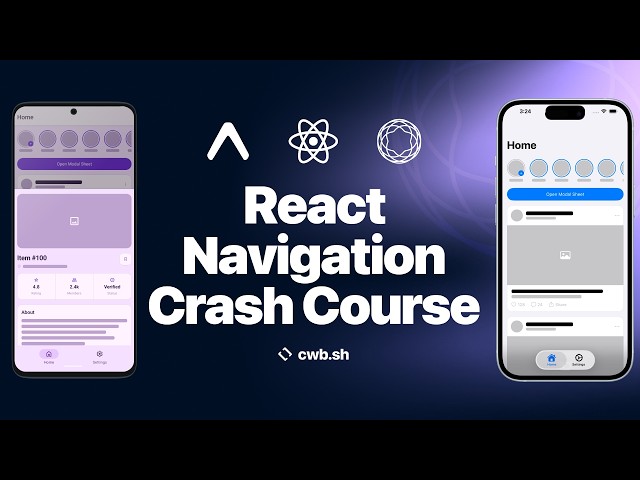 React Navigation v8 Crash Course — Liquid Glass, Tabs & More