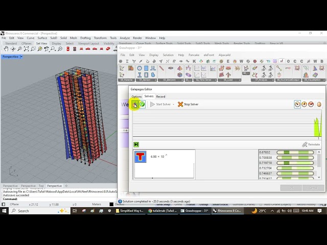 17 - Optimization with Annealing Solver #Grasshopper #OpenSees