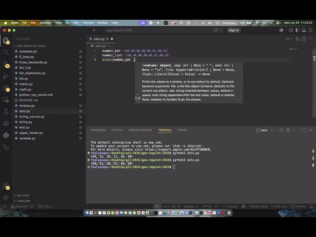Python-Sets