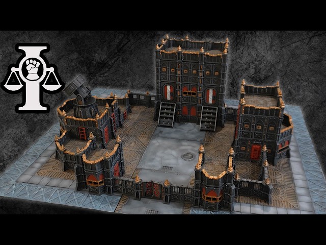 Some of the best Warhammer 40K Terrain for your 3D Printer!  Adeptus Arbites Precinct Terrain Build.