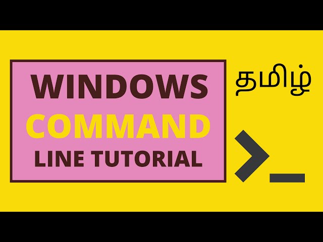 Windows Command Line Tutorial in Tamil - M R Kishore Kumar