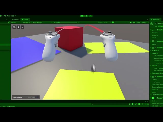2. VR en Unity 6 # Simular mandos de realidad virtual y teletransporte