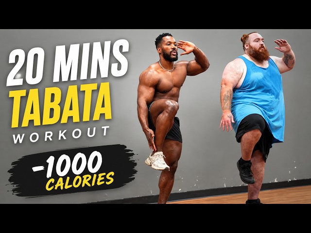 20 MIN TABATA WORKOUT 🔥 -1000 CALORIE CHALLENGE!