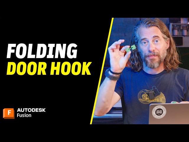 Folding Door Hook in Autodesk Fusion With I Like To Make Stuff
