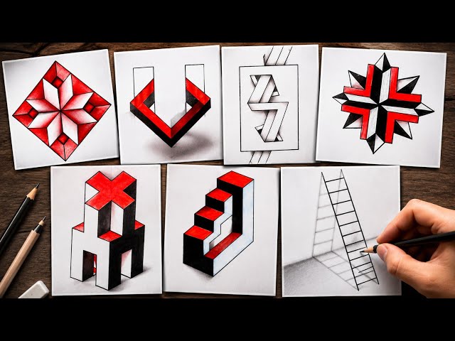 Top 10 Easy 3D Drawings That Look Real! 😱