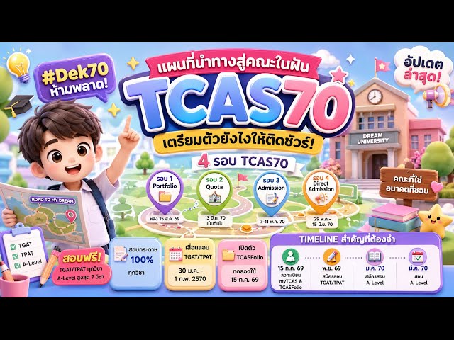 TCAS70 แผนที่นำทางสู่คณะในฝัน: เตรียมตัวยังไงให้ติดชัวร์!