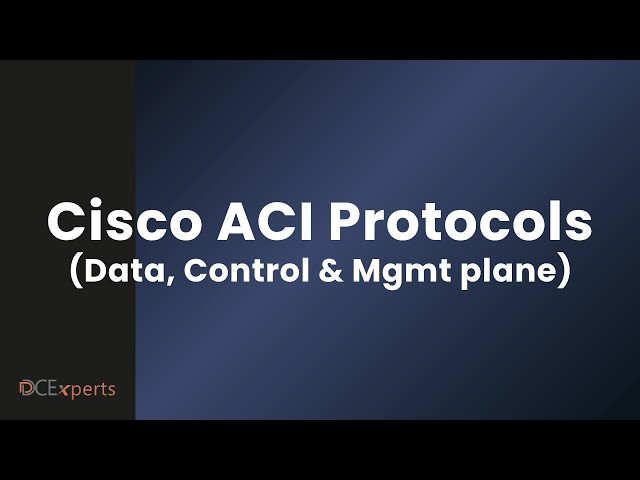 ACI Data, Control & Management Plane