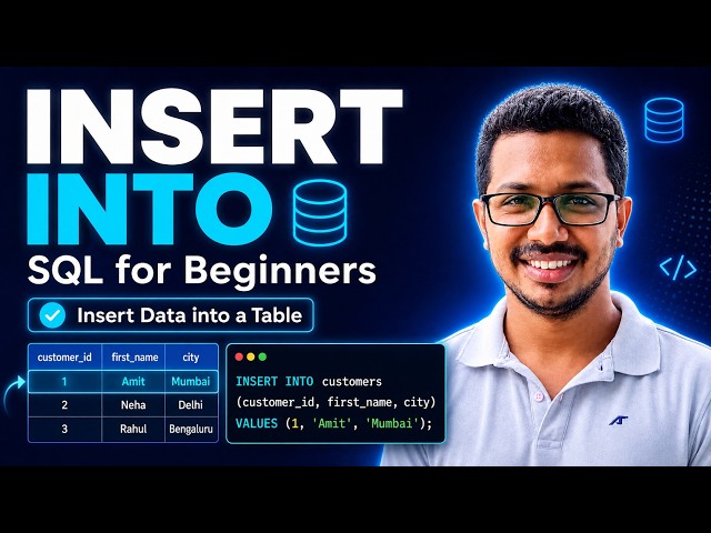 5. SQL INSERT INTO Statement for Beginners | Insert Data into a Table
