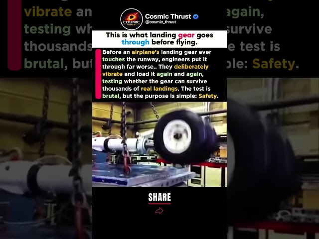 This Is How Landing Gear Gets Tested 😱 #Aviation #Aircraft #LandingGear  #airplane #usashorts #viral
