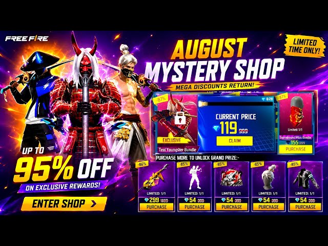 Mystery Shop Free Fire August 2026🔥|Free Fire New Event |Ff New Evevnt |Upcoming Events In Free Fire
