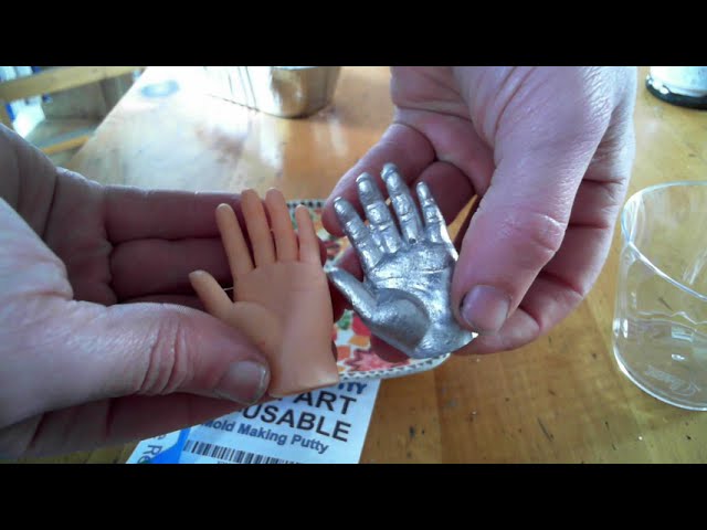 Low Melt Metal Toy Hand Casting Process-This Mold Making Can Be Used with Many Different Materials