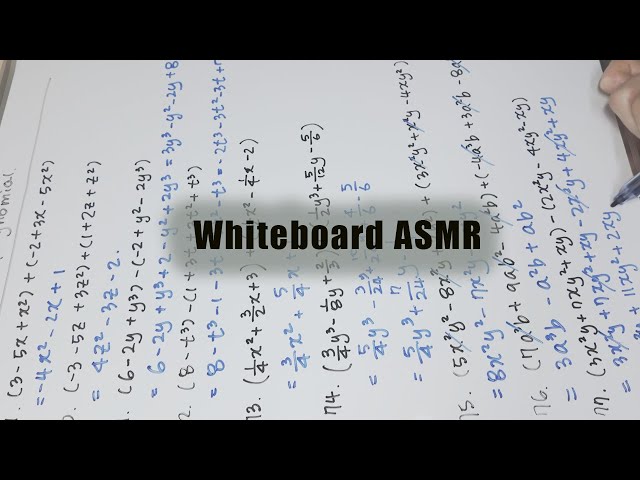 ASMR Math on whiteboard | No talking No music | Real background Sound