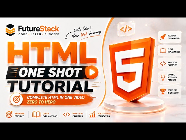 HTML One Shot Tutorial 🔥 Complete HTML Course for Beginners | Learn HTML in One Video (2026) | Hindi